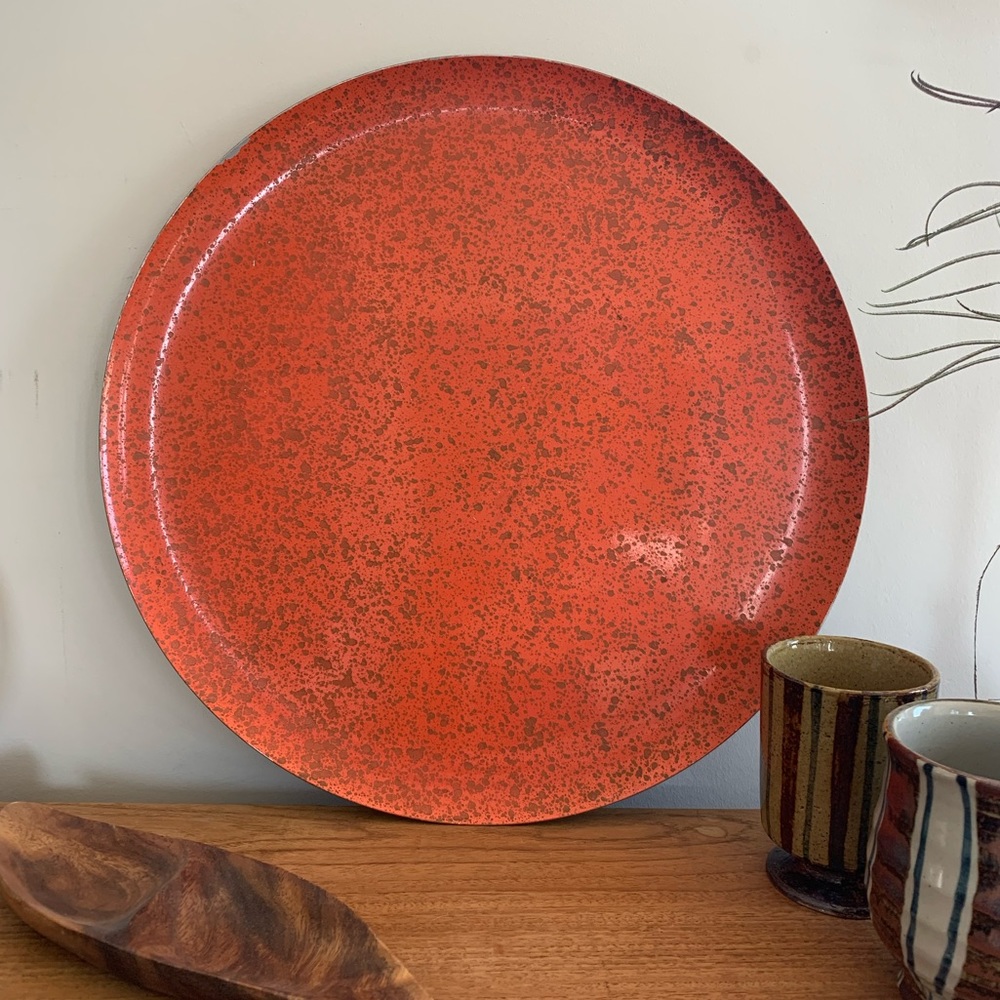 Florence Thomas vintage enameled tray